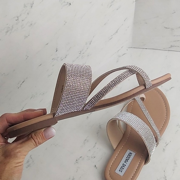 LAST1* NEW Steve Madden Valaria Rhinestone Sandals - Picture 5 of 6